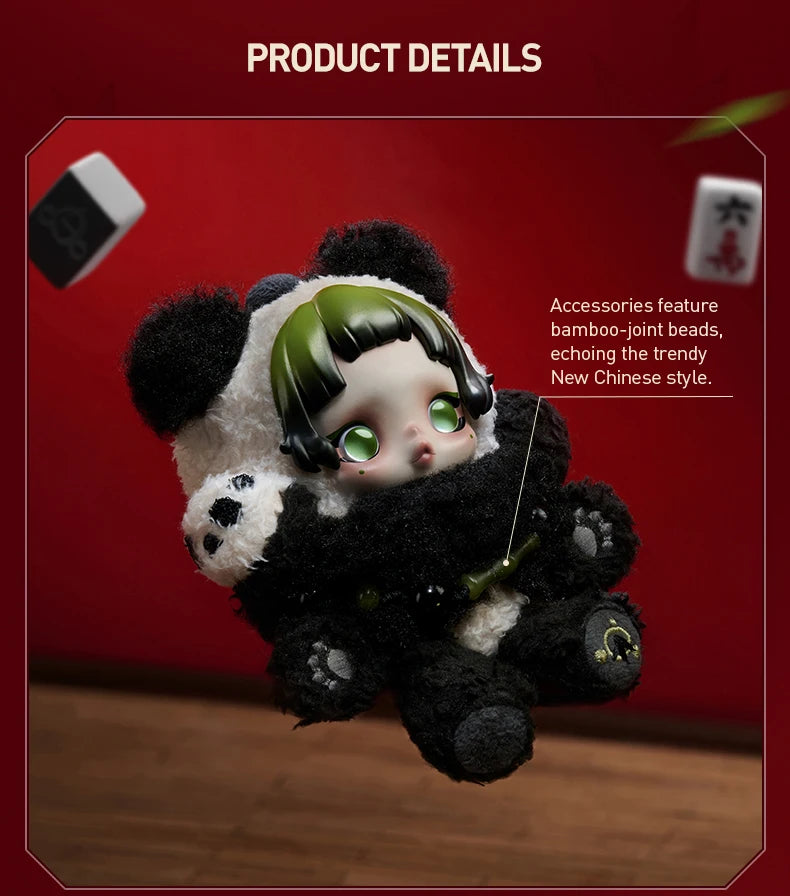 POP MART Skullpanda Combo – Lazy Panda Plush Pendant + Mirage Blind Box