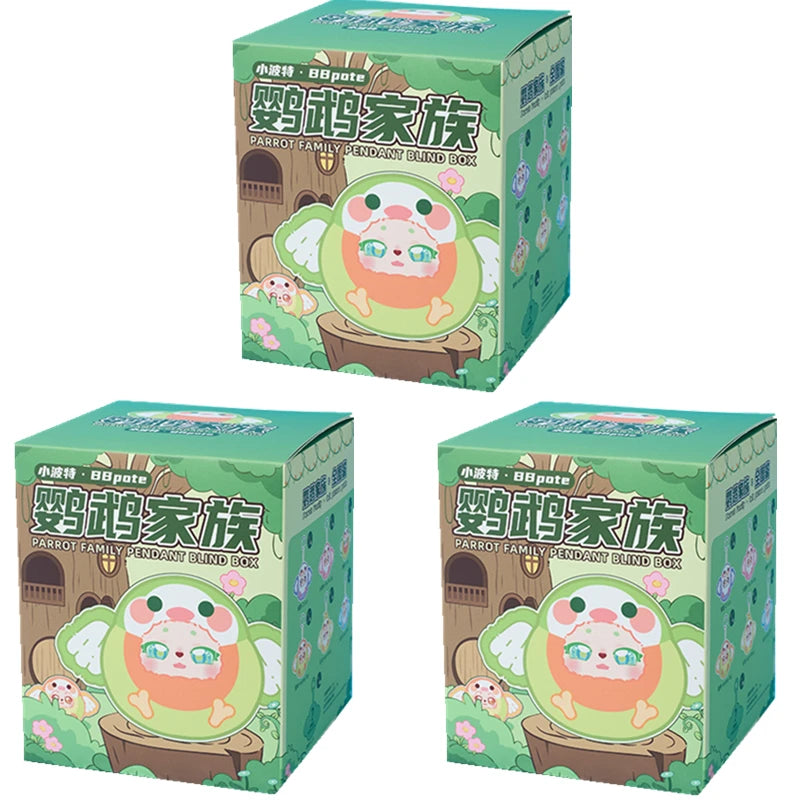 BBpote Parrot Family Series Pendant Blind Box Collectible Figures