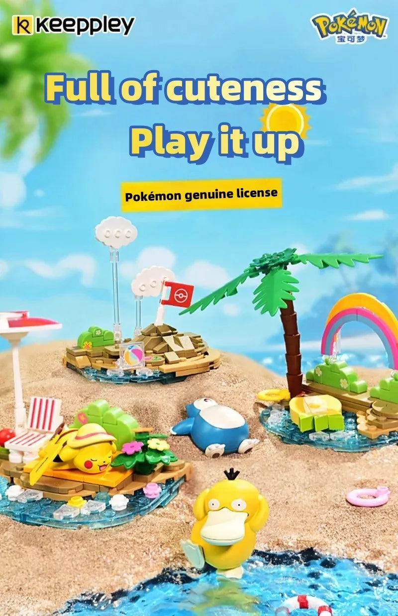 KEEPPLEY Pokémon Street Series Building Blocks Pikachu Eevee Psyduck