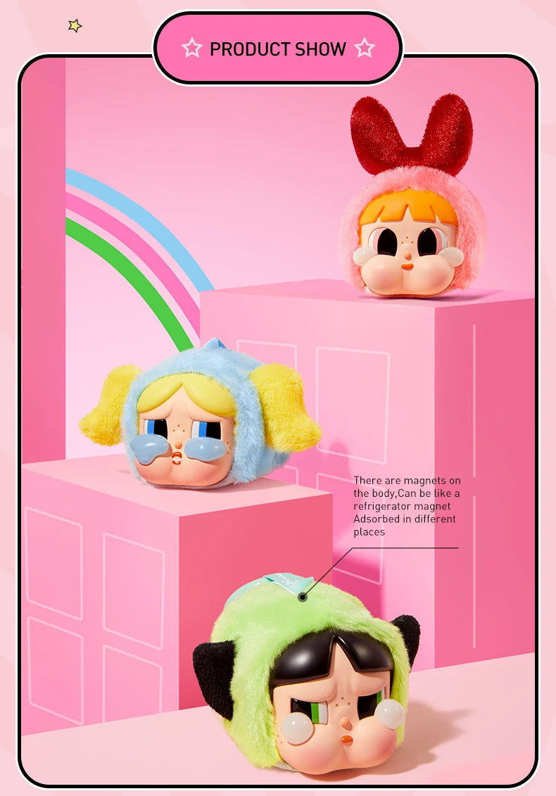 POP MART CRYBABY x Powerpuff Girls Vinyl Face Plush Blind Box