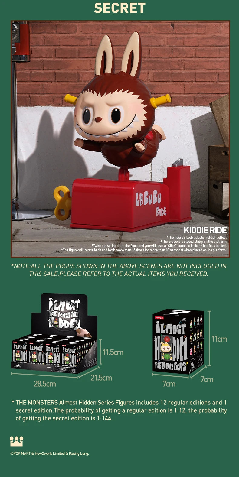 POP MART THE MONSTERS Almost Hidden Series Blind Box Figures by Kasing Lung