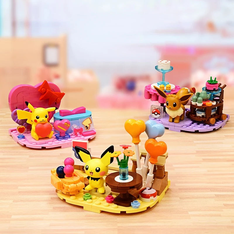 KEEPPLEY Pokémon Street Series Building Blocks Pikachu Eevee Psyduck