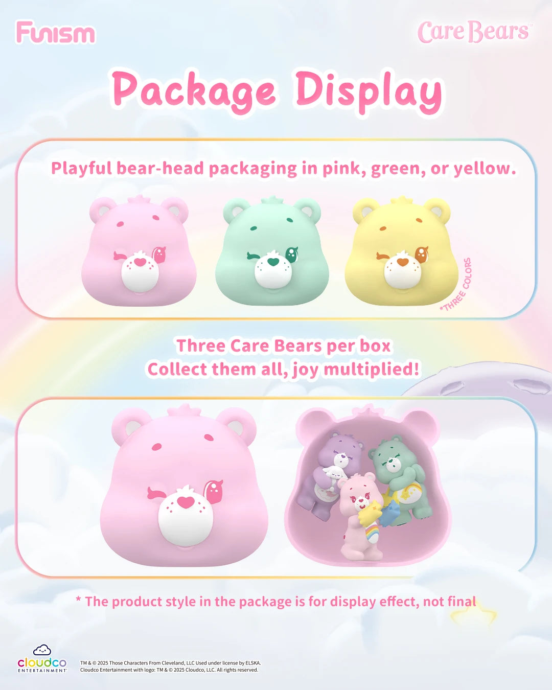 FUNISM Care Bears Little Things Series Cubby Face Blind Box Figures