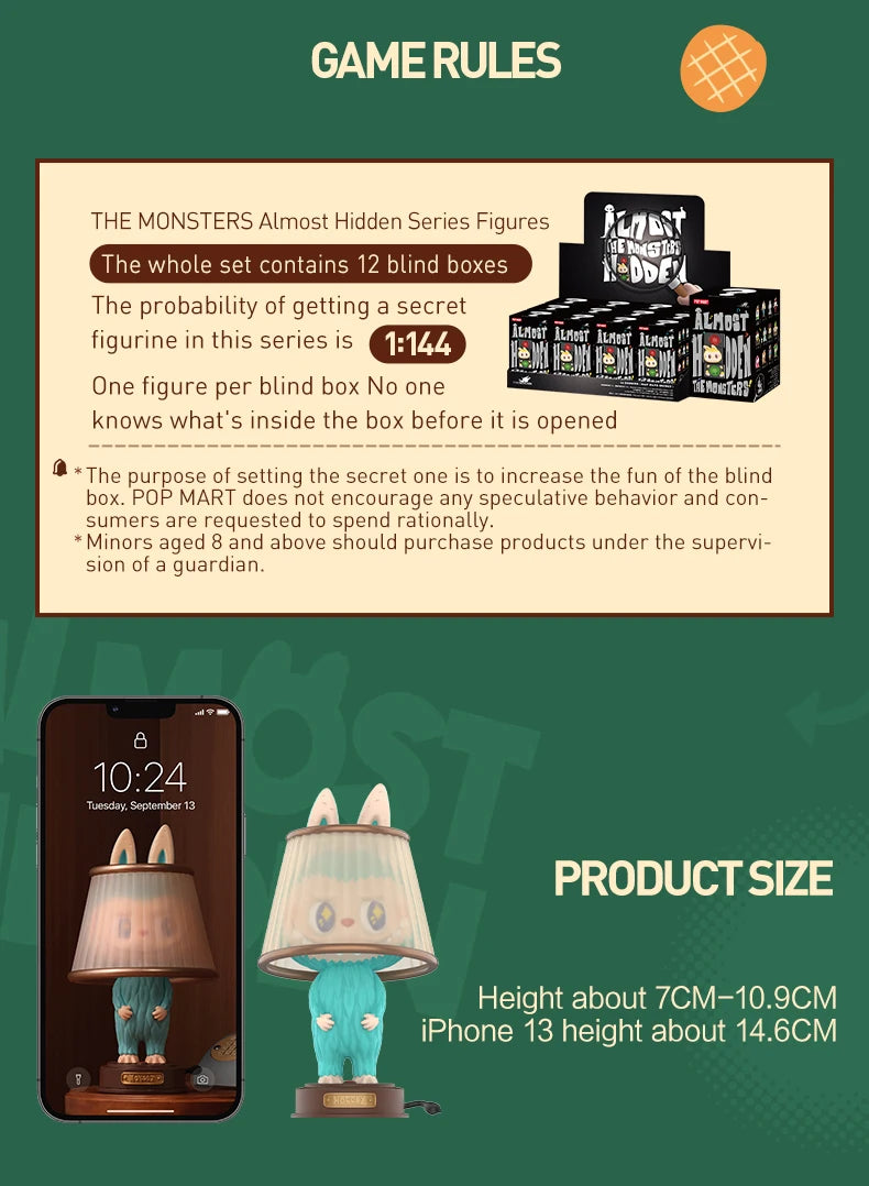 POP MART THE MONSTERS Almost Hidden Series Blind Box Figures by Kasing Lung