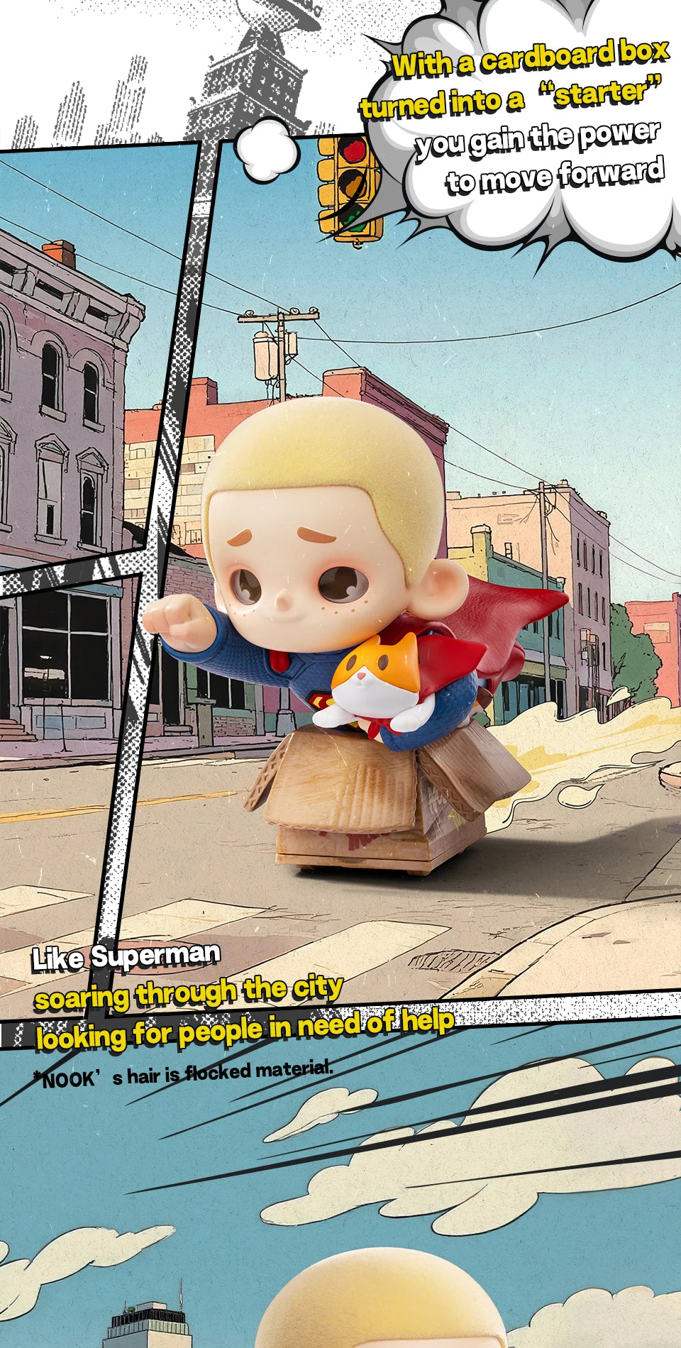 52TOYS NOOK 120% Limited Edition Cardboard Superman Figure