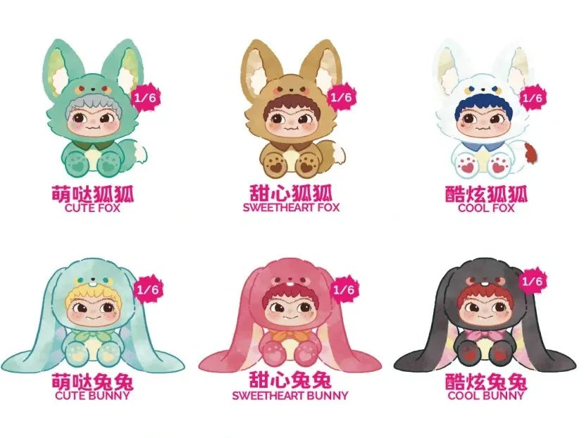 WAKUKU FOX & BUNNY Jrickor Treat Series – Kawaii Blind Box Mystery Figure