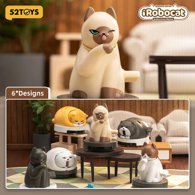 52TOYS 52TOYS QueSera iRobocat Blind Box Mystery Collectible Figure blind box vinyl figure, sealed mystery packaging, product