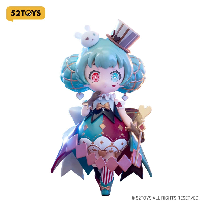 Colorful anime-style figurine with blue hair and decorative outfit on a white background, featuring the 52Toys brand.