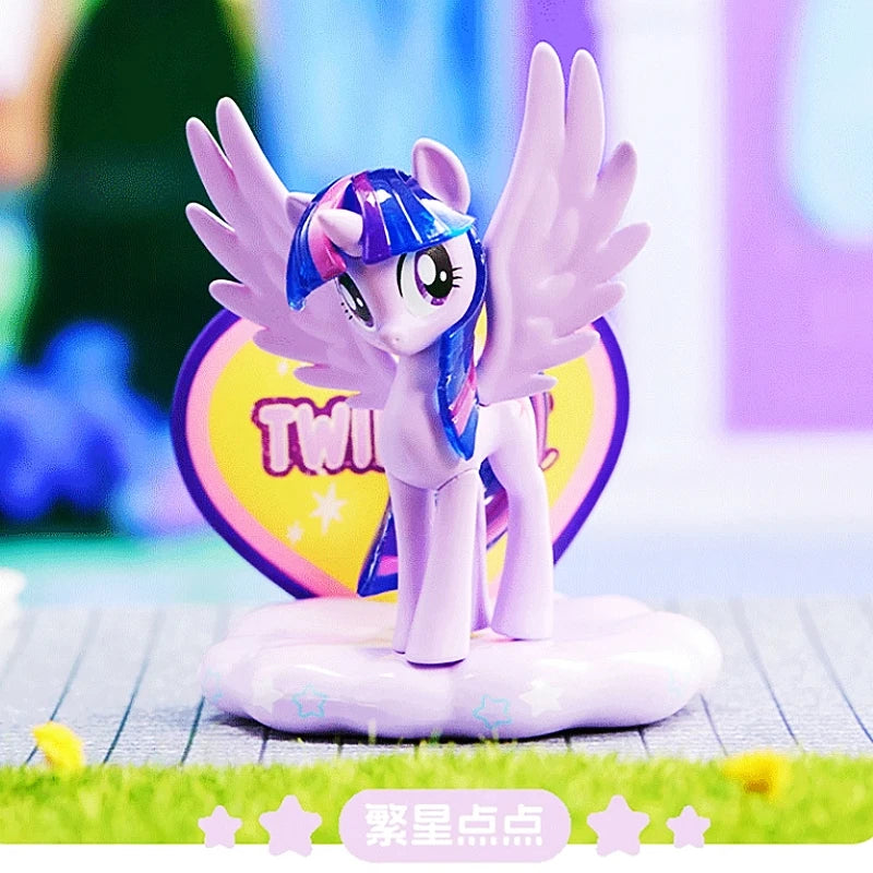 Toy figure of a character with wings and a heart-shaped sign in the background