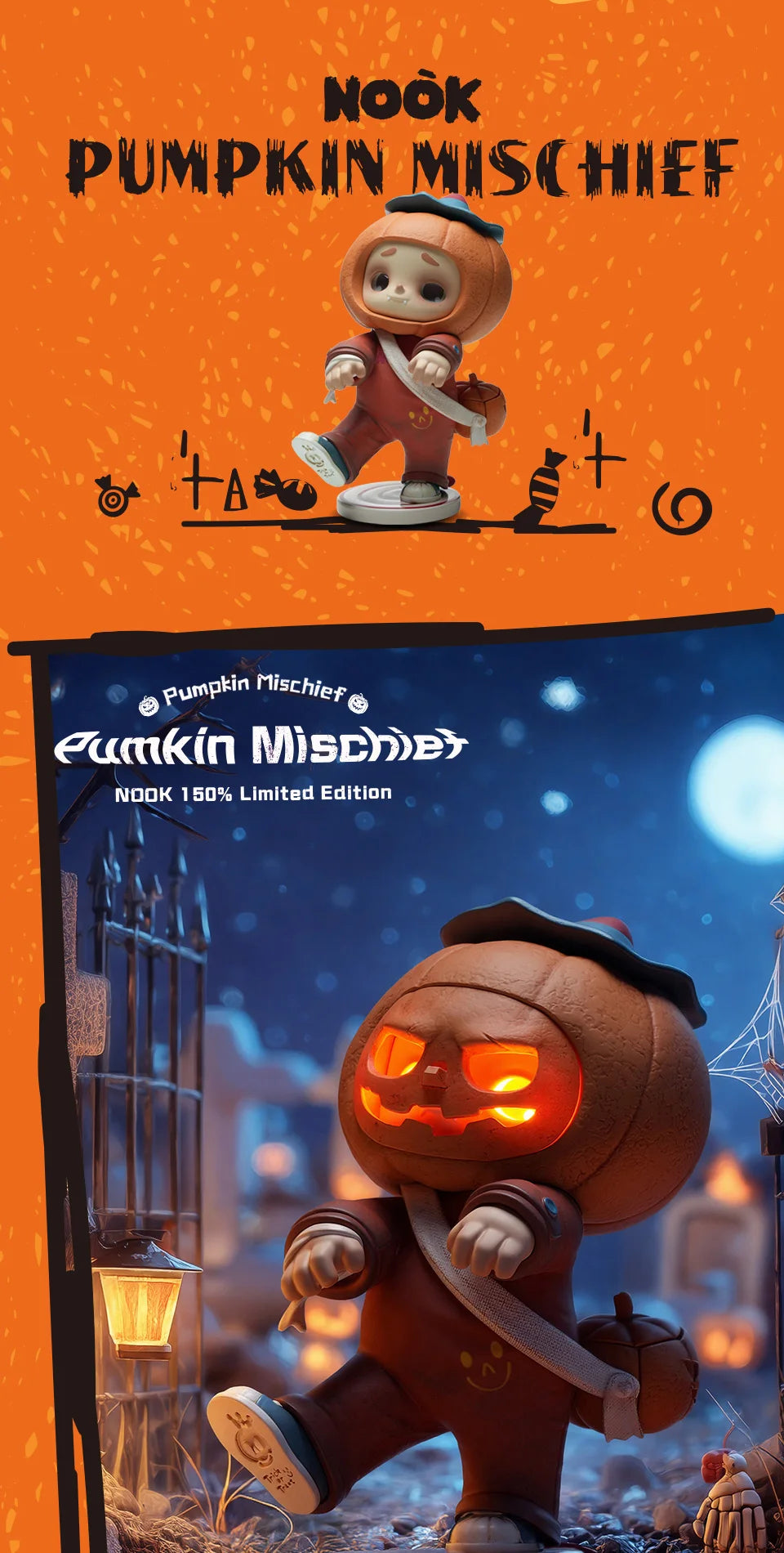 52TOYS NOOK Pumpkin Mischief 150% Limited Edition Figure