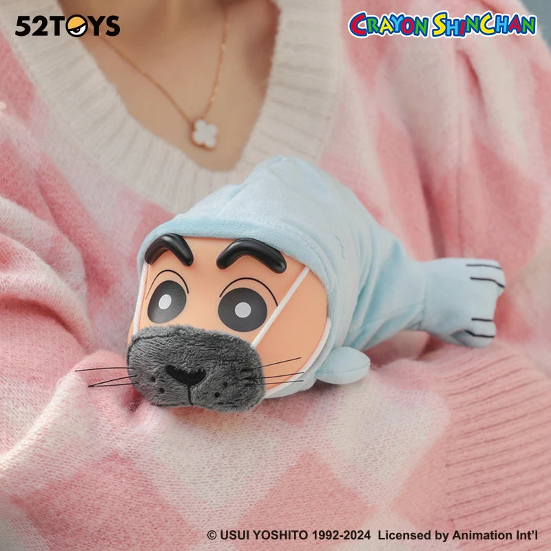 52TOYS Crayon Shinchan Floppy Fish Blind Box Anime Figure Collectible