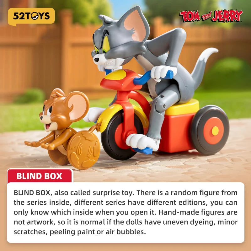 52TOYS Blind Box Tom and Jerry Poor Tom Series, cute Figures, Desktop Decoration, Collectible Toy, Anime Merch