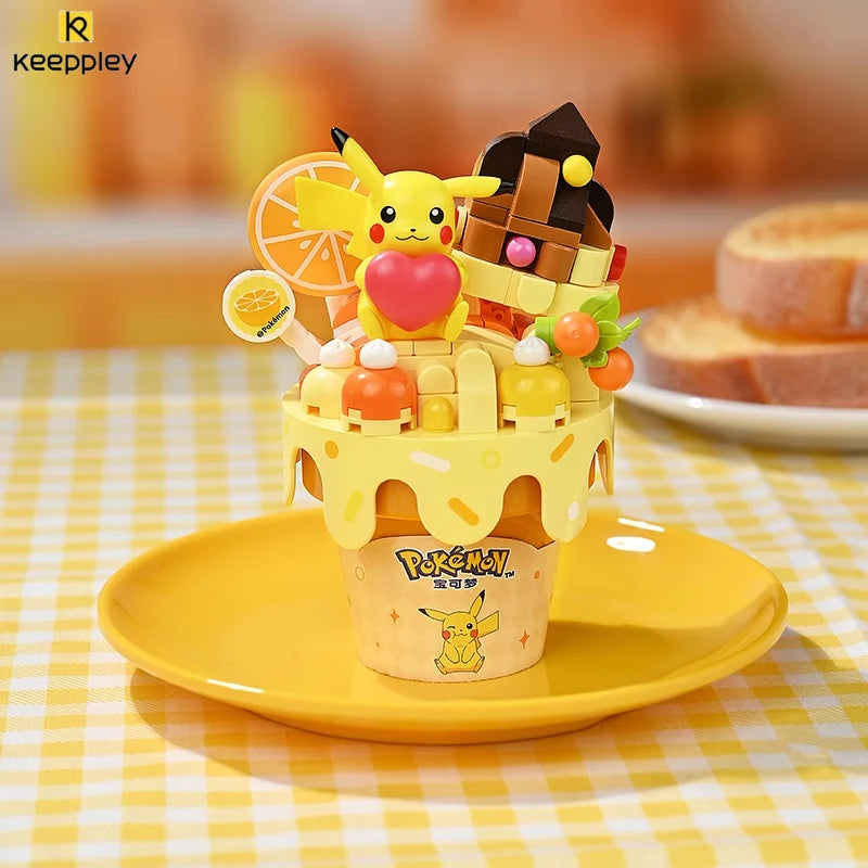 KEEPPLEY Pokémon Ice-Cream Cone Series Building Blocks Pikachu Eevee Squirtle