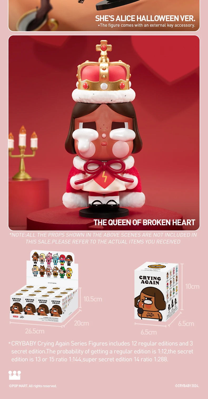 POP MART CRYBABY Crying Again Series Blind Box Figures