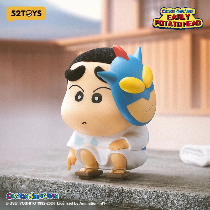 52TOYS BLIND BOX Crayon Shinchan Early Potato Head, Mystery Box, Collectible Toy Desktop Decoration