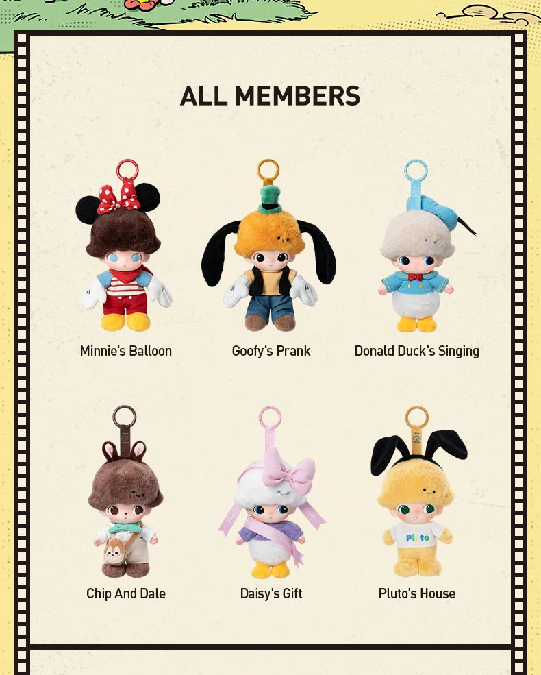 POP MART DIMOO WORLD × DISNEY Series Vinyl Plush Keychain Blind Box