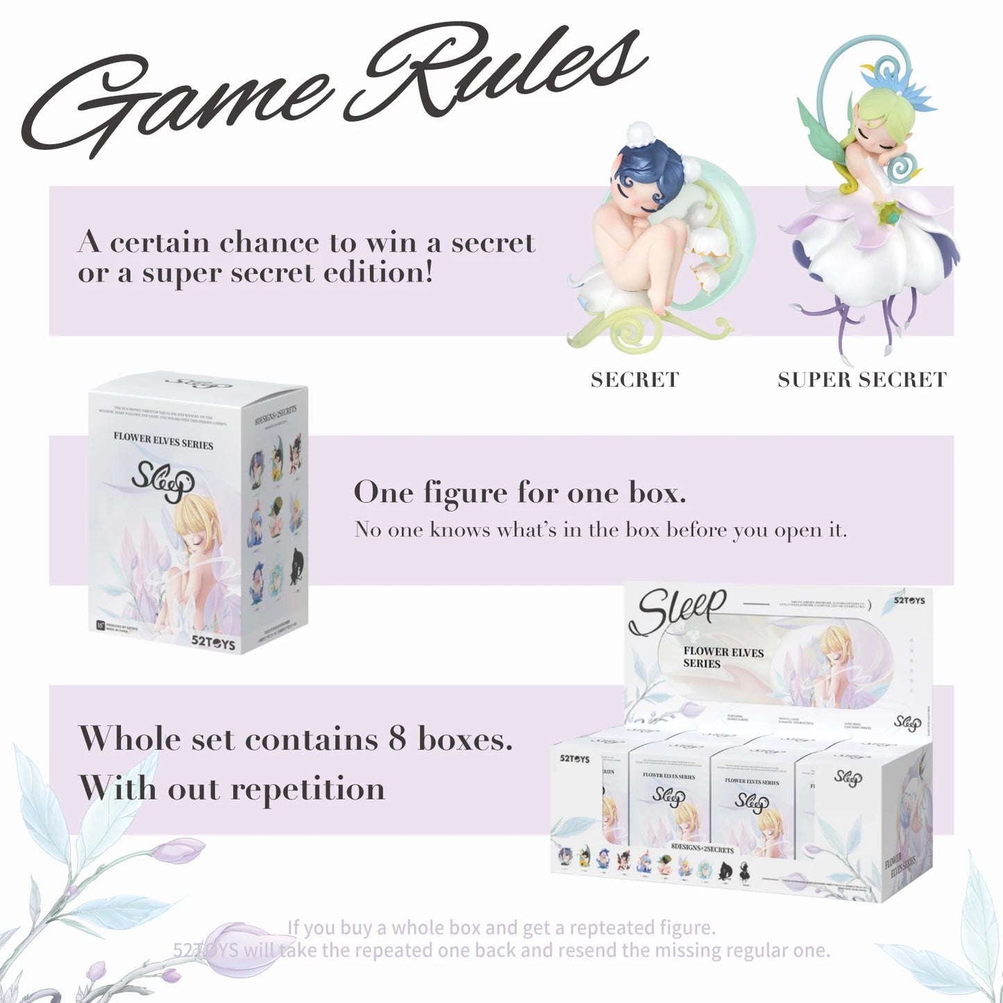 52TOYS Sleep Flower Elves Series – Blind Box Action Figure