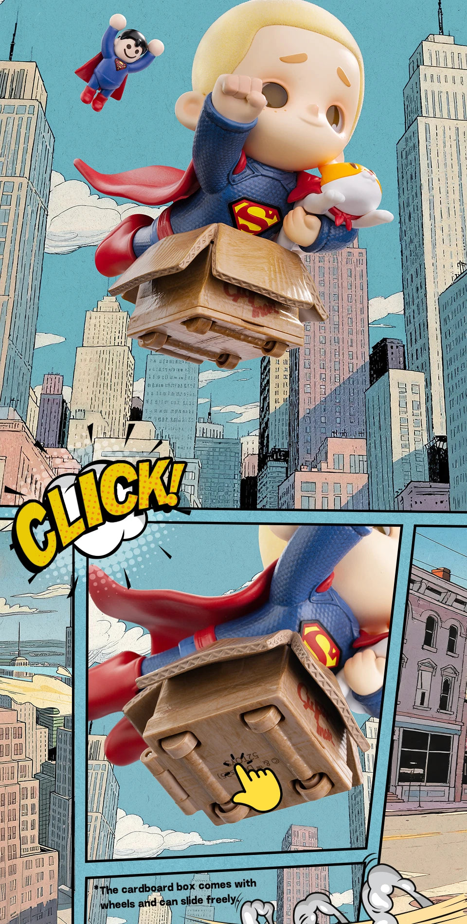 52TOYS NOOK 120% Limited Edition Cardboard Superman Figure