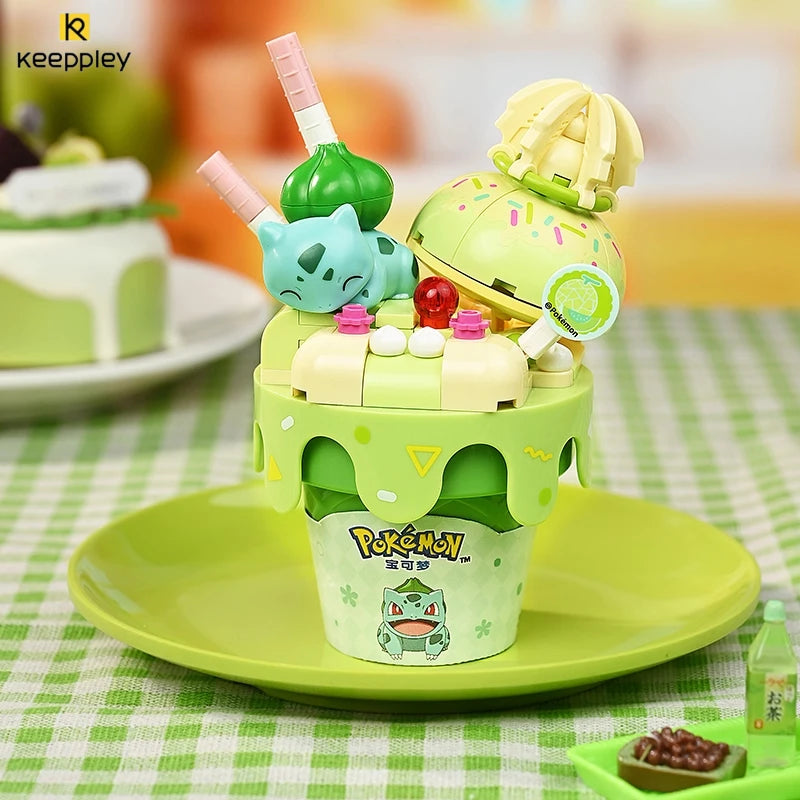 KEEPPLEY Pokémon Ice-Cream Cone Series Building Blocks Pikachu Eevee Squirtle