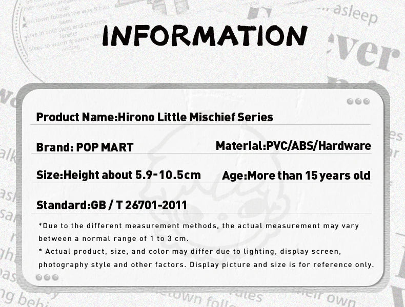 POP MART Hirono Little Mischief Series Blind Box Figures