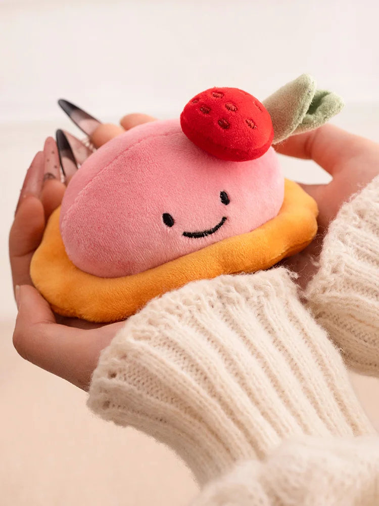 Cute Simulation Cake Plush Toy – Strawberry & Lemon Mousse Plushies