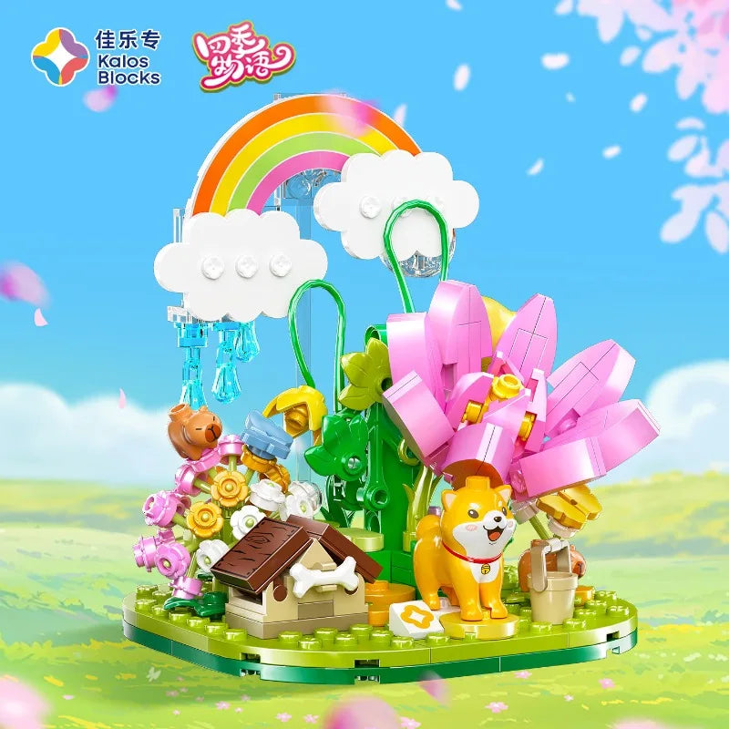 Cute Pet Paradise Four Seasons Story Series Building Blocks
