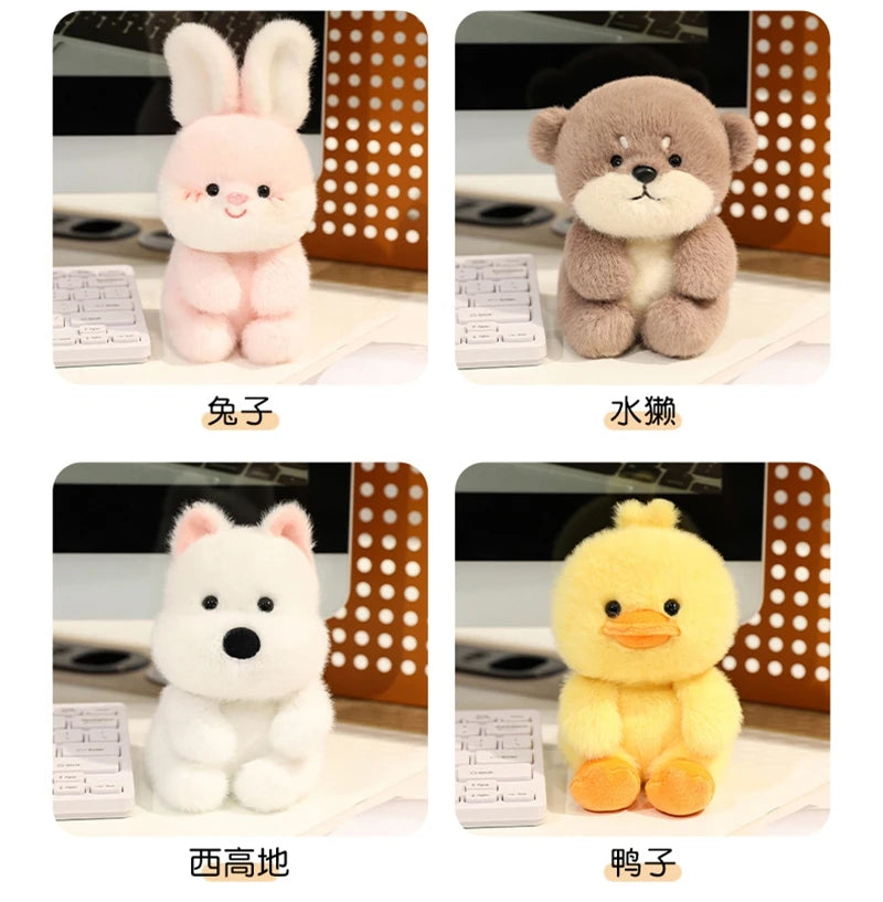 Cute Sitting Animals Plush – Red Panda, Fox, Sloth, Cat, Capybara & Pig