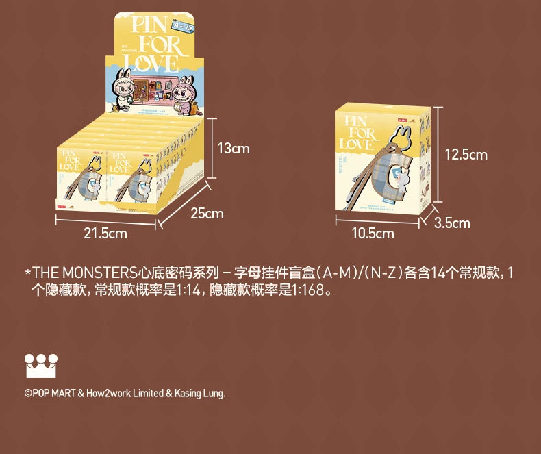 POP MART Labubu The Monsters Pin for Love Letter Pendant Blind Box (Pre-Order)
