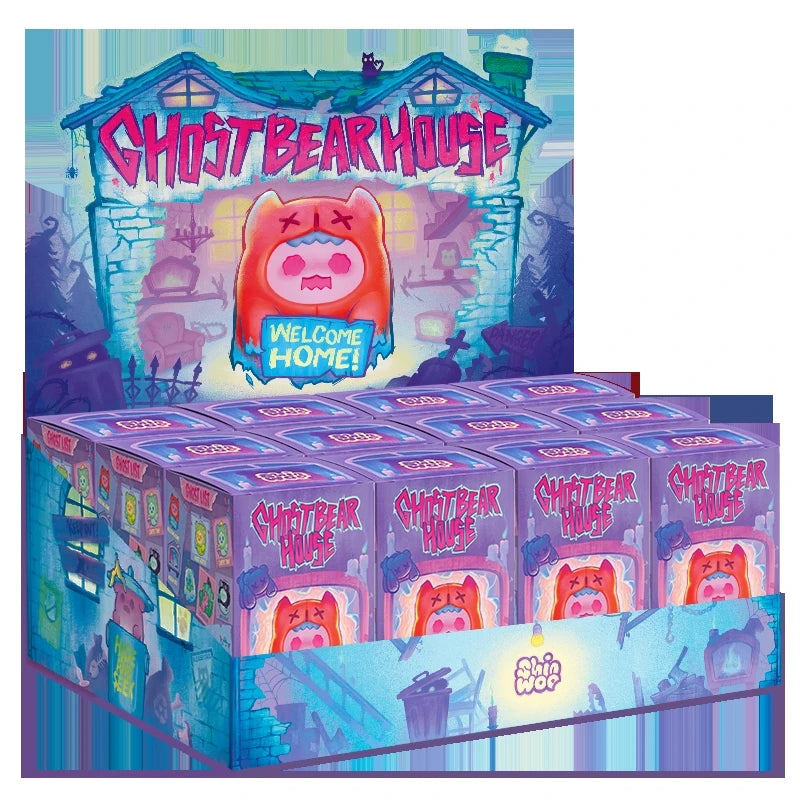 Finding Unicorn ShinWoo Ghost Bear House Series Blind Box Mystery Anime Figure Collectible Toy