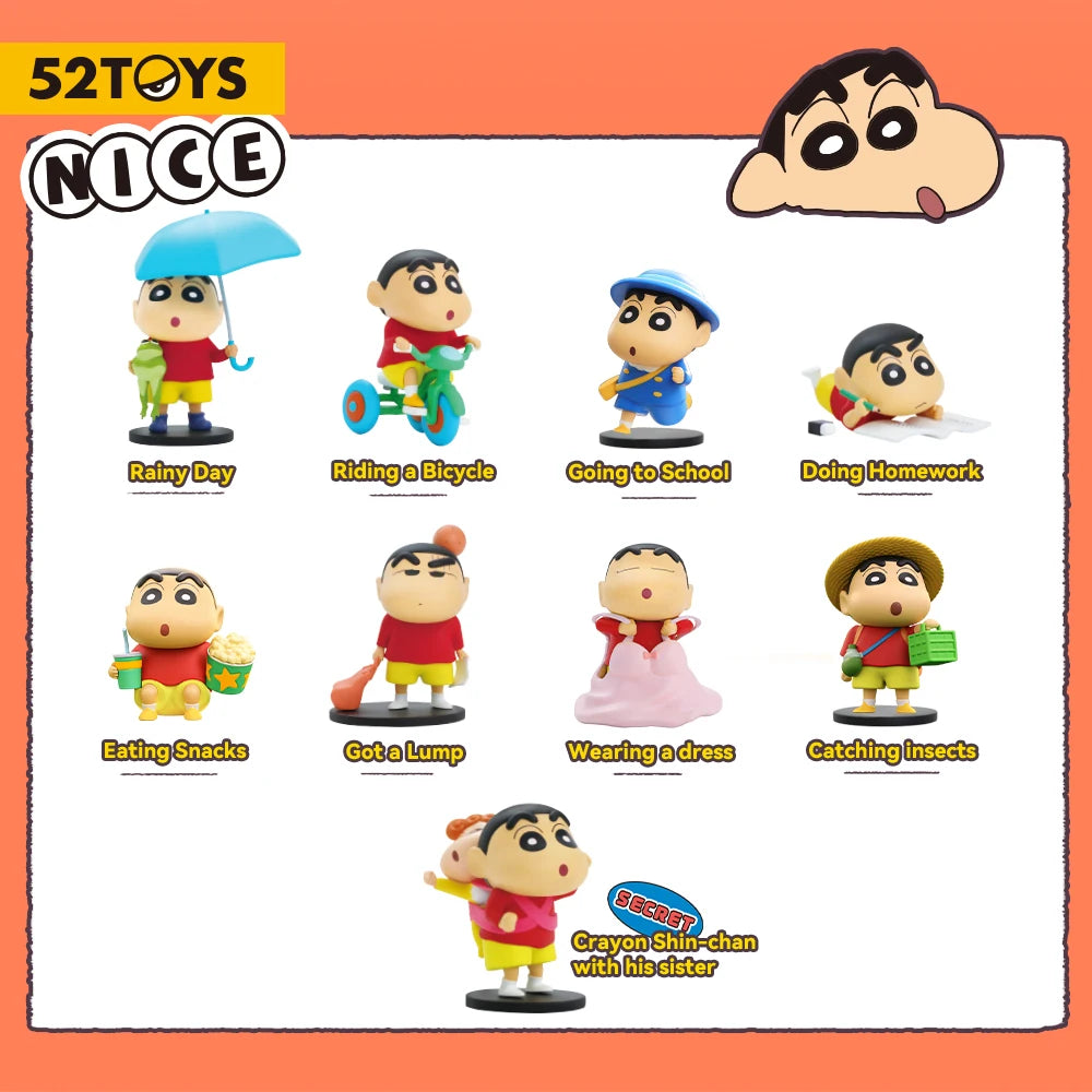 52TOYS Crayon Shin-chan Daily Life Series 3 Blind Box Mystery Collectible Figure