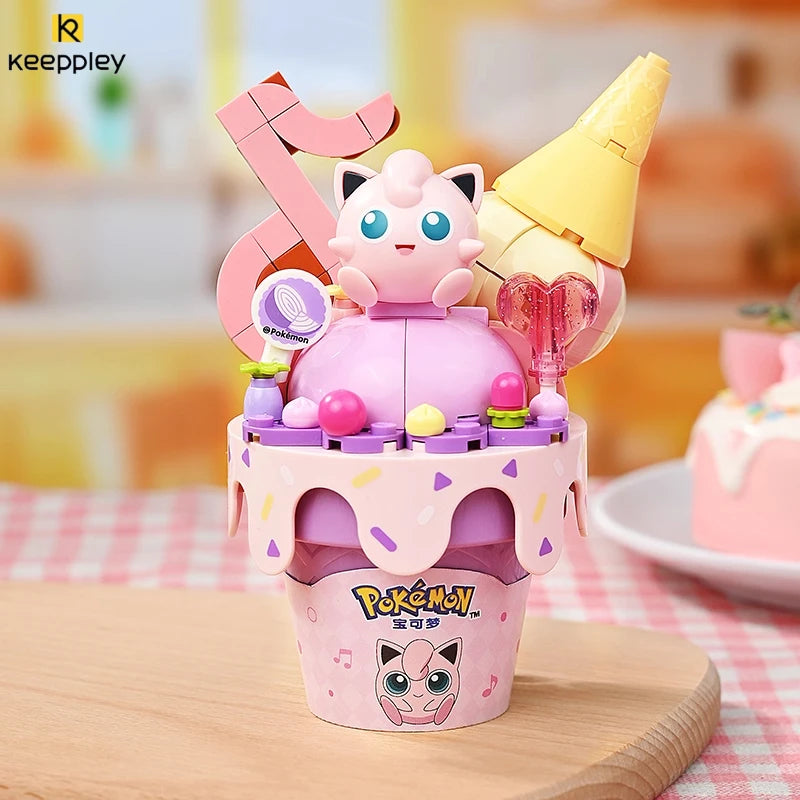KEEPPLEY Pokémon Ice-Cream Cone Series Building Blocks Pikachu Eevee Squirtle