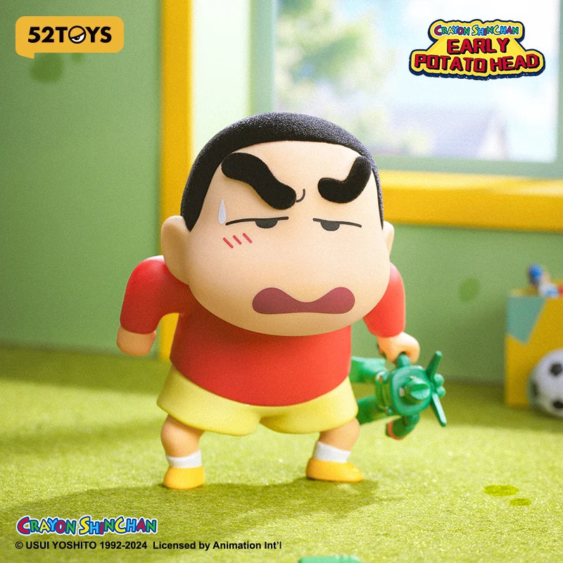 52TOYS BLIND BOX Crayon Shinchan Early Potato Head, Mystery Box, Collectible Toy Desktop Decoration
