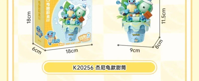 KEEPPLEY Pokémon Ice-Cream Cone Series Building Blocks Pikachu Eevee Squirtle