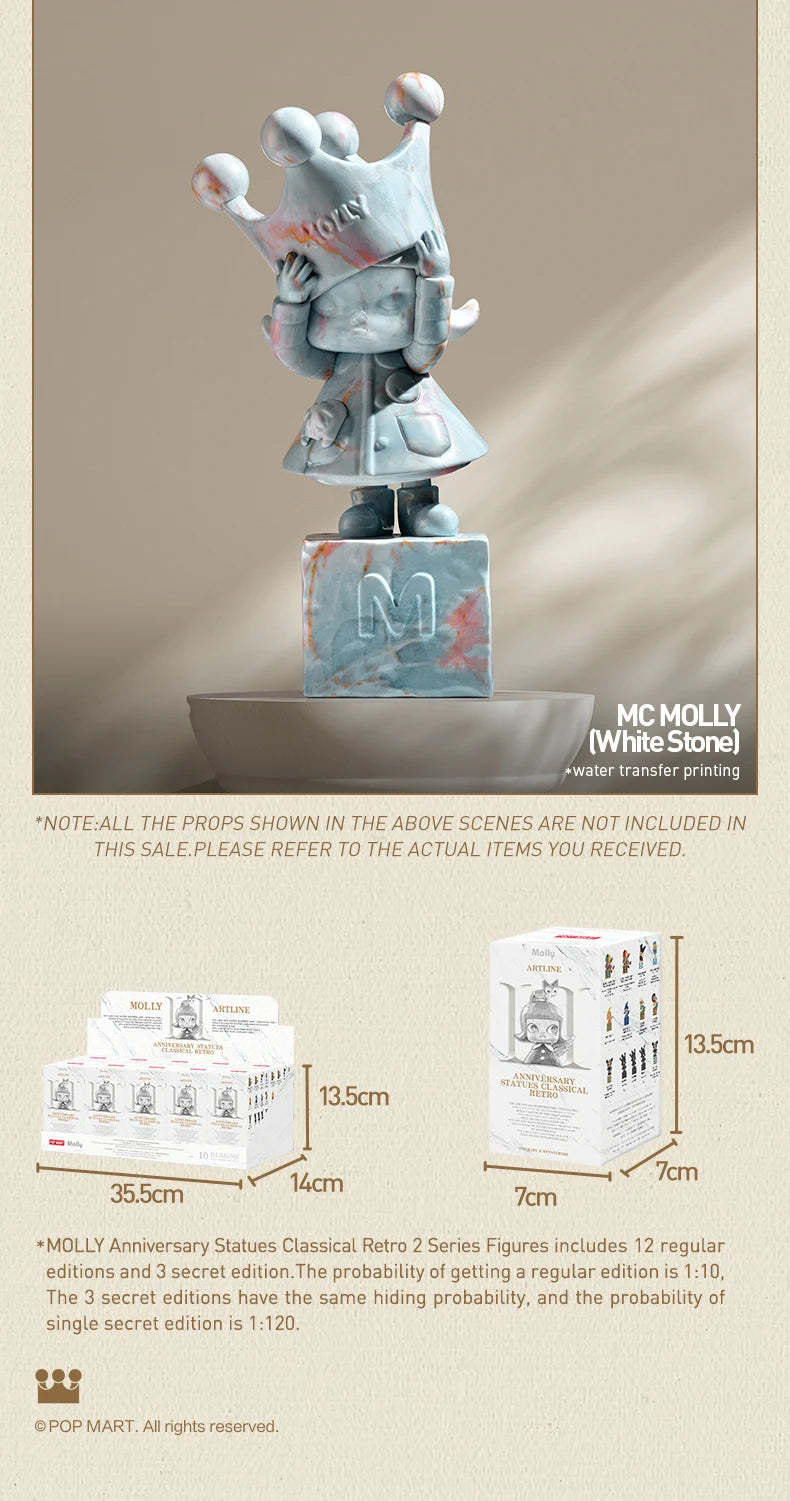 POP MART MOLLY Anniversary Statues Classical Retro 2 Series Blind Box