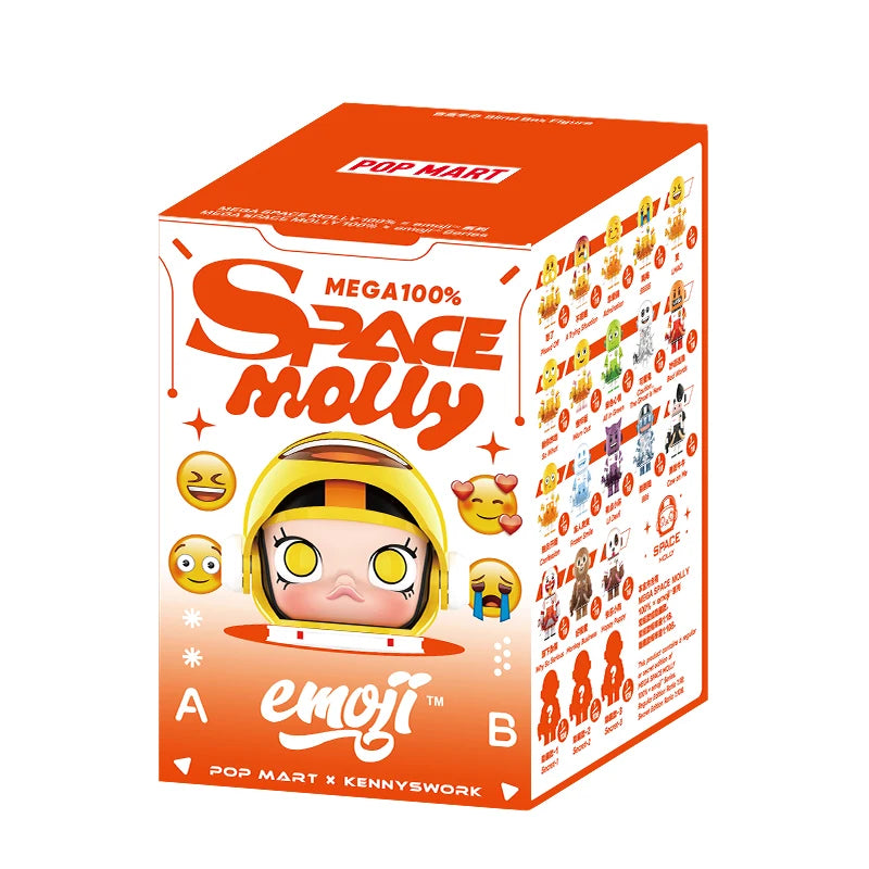 POP MART MEGA SPACE MOLLY × emoji Series Blind Box – Kawaii Collectible Figure