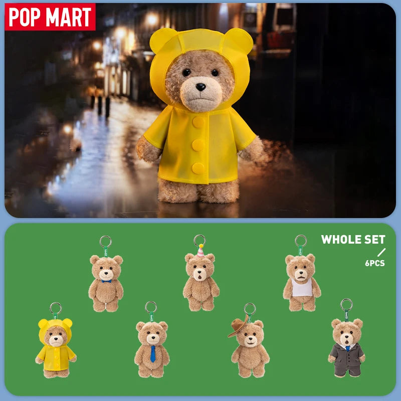 POP MART Ted2 Teddy Bear Action Plush Pendant Blind Box