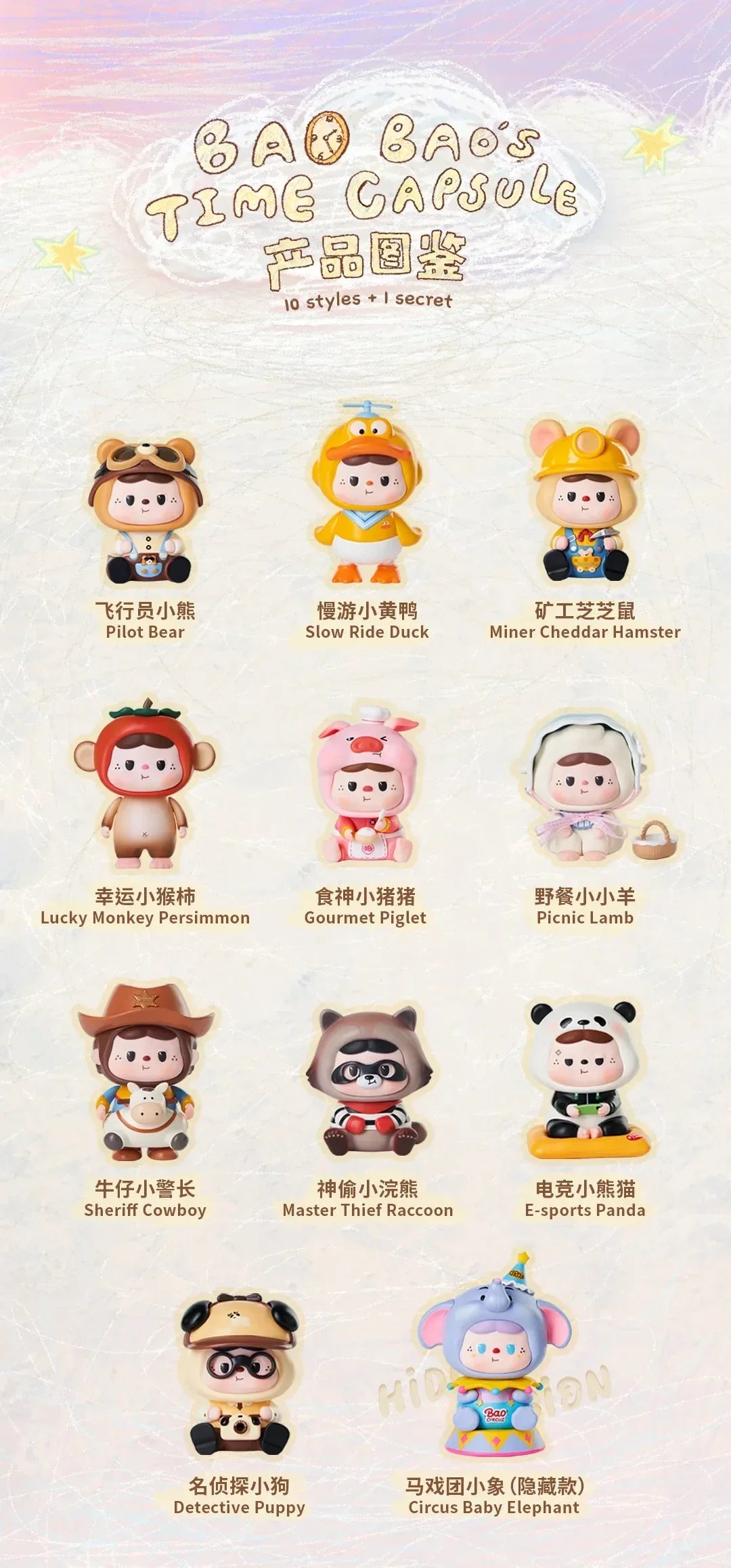 Heyone BAOBAO’S Time Capsule Blind Box Figures