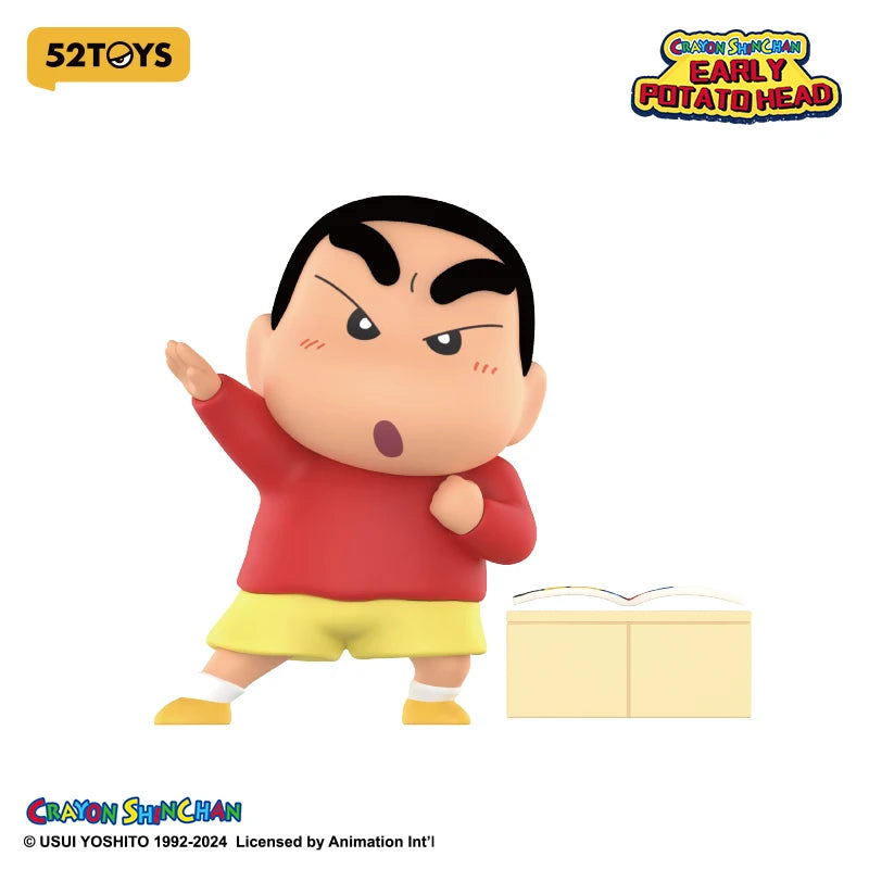 52TOYS BLIND BOX Crayon Shinchan Early Potato Head, Mystery Box, Collectible Toy Desktop Decoration