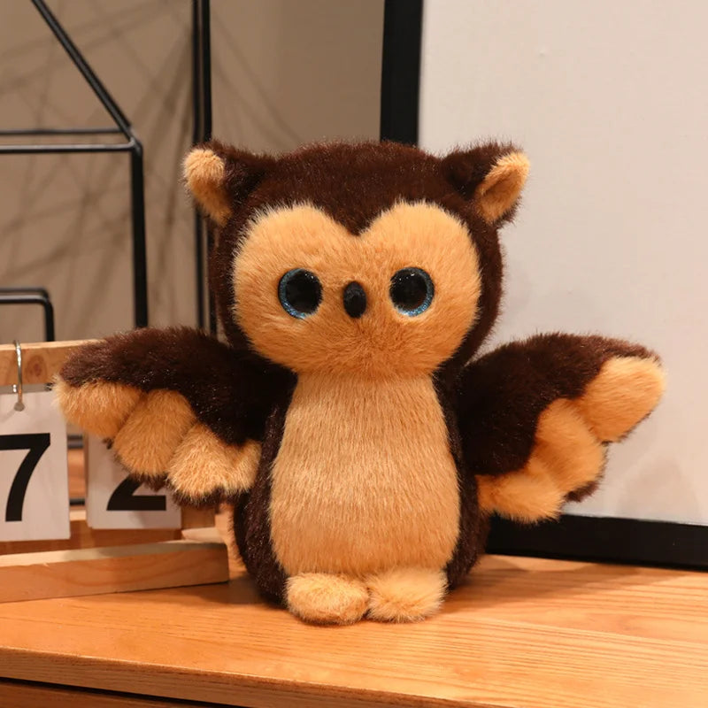 Orange&Brown Owl Plush Toy Kawaii Stuffed Animal with Big Sparkly Eyes image 18