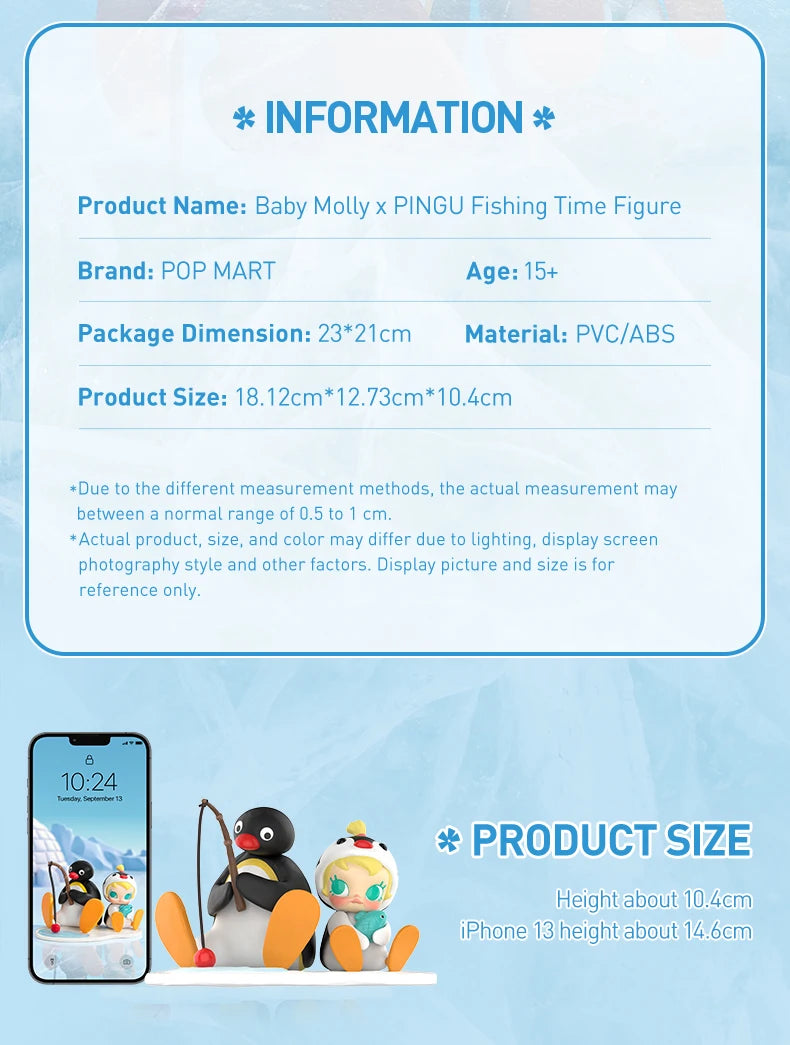 POP MART Baby Molly × PINGU Fishing Time Collectible Figure