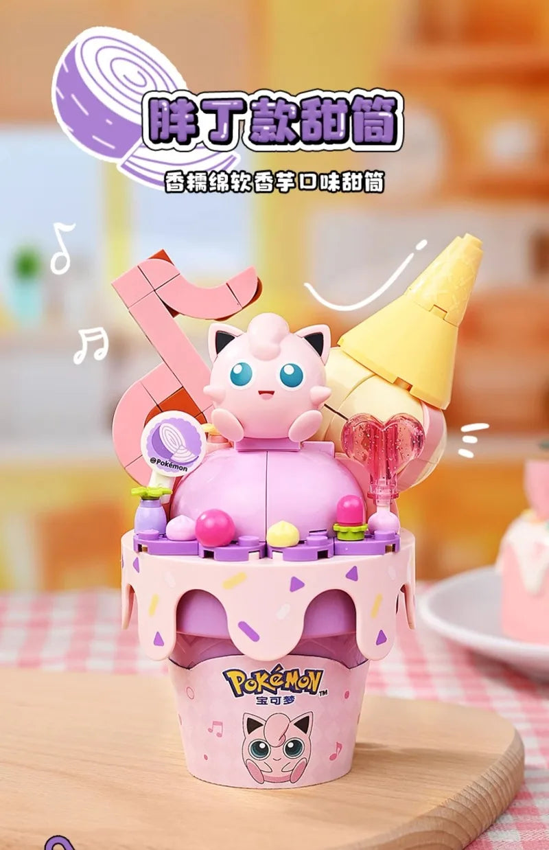 KEEPPLEY Pokémon Ice-Cream Cone Series Building Blocks Pikachu Eevee Squirtle