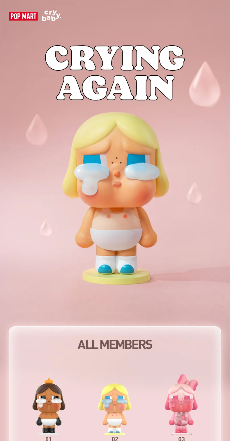 POP MART CRYBABY Crying Again Series Blind Box Figures