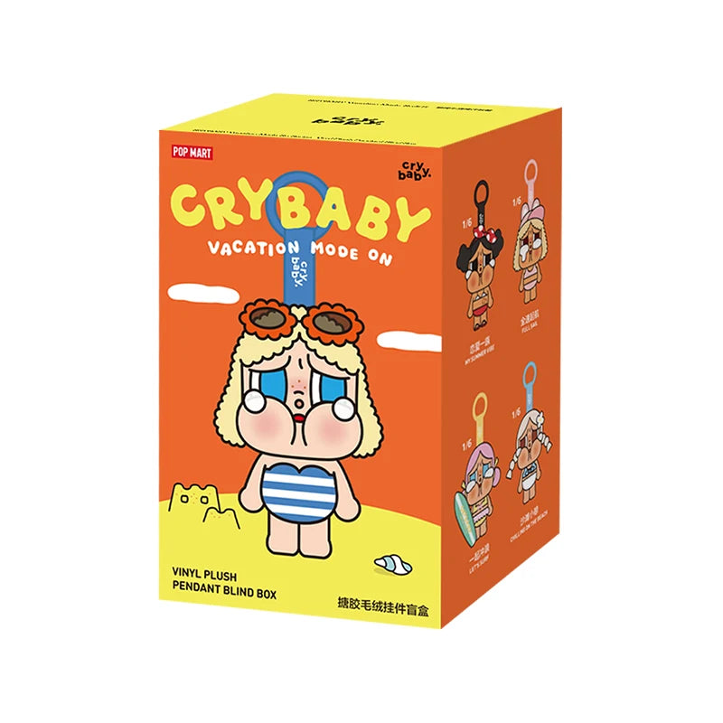 POP MART Crybaby Vacation Mode On Vinyl Plush Pendant Blind Box