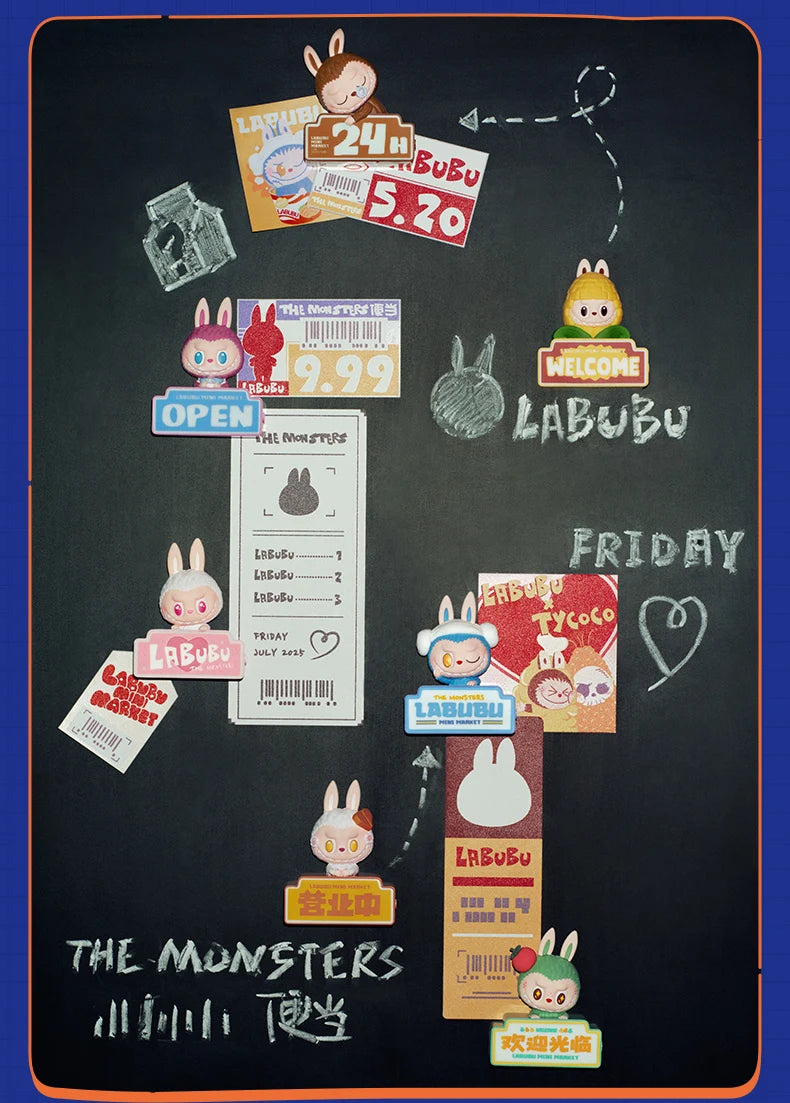POP MART Labubu The Monsters Wacky Mart Fridge Magnet Blind Box (Pre-Order)
