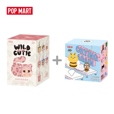 POP MART CRYBABY Wild but Cutie Plush Pendant + Crying Again Blind Box Combo