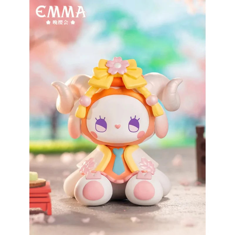 Colorful cartoon character figurine with a blurred outdoor background