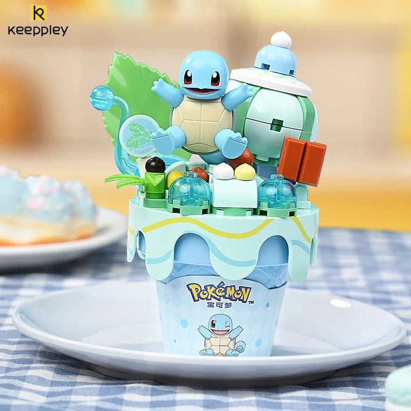 KEEPPLEY Pokémon Ice-Cream Cone Series Building Blocks Pikachu Eevee Squirtle