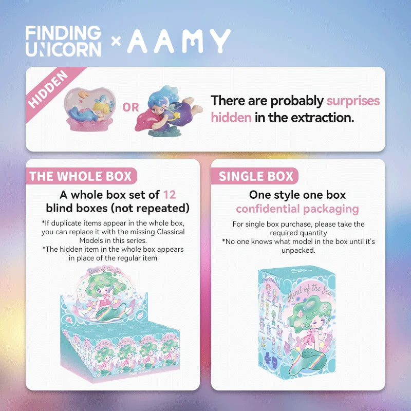 Finding Unicorn AAMY Mind of the Sea Series Blind Box – Collectible Mystery Figures
