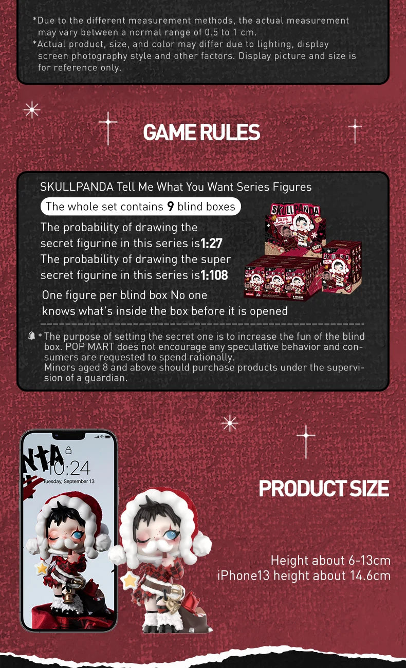 POP MART SKULLPANDA Tell Me What You Want Blind Box Figures (Pre-Order)