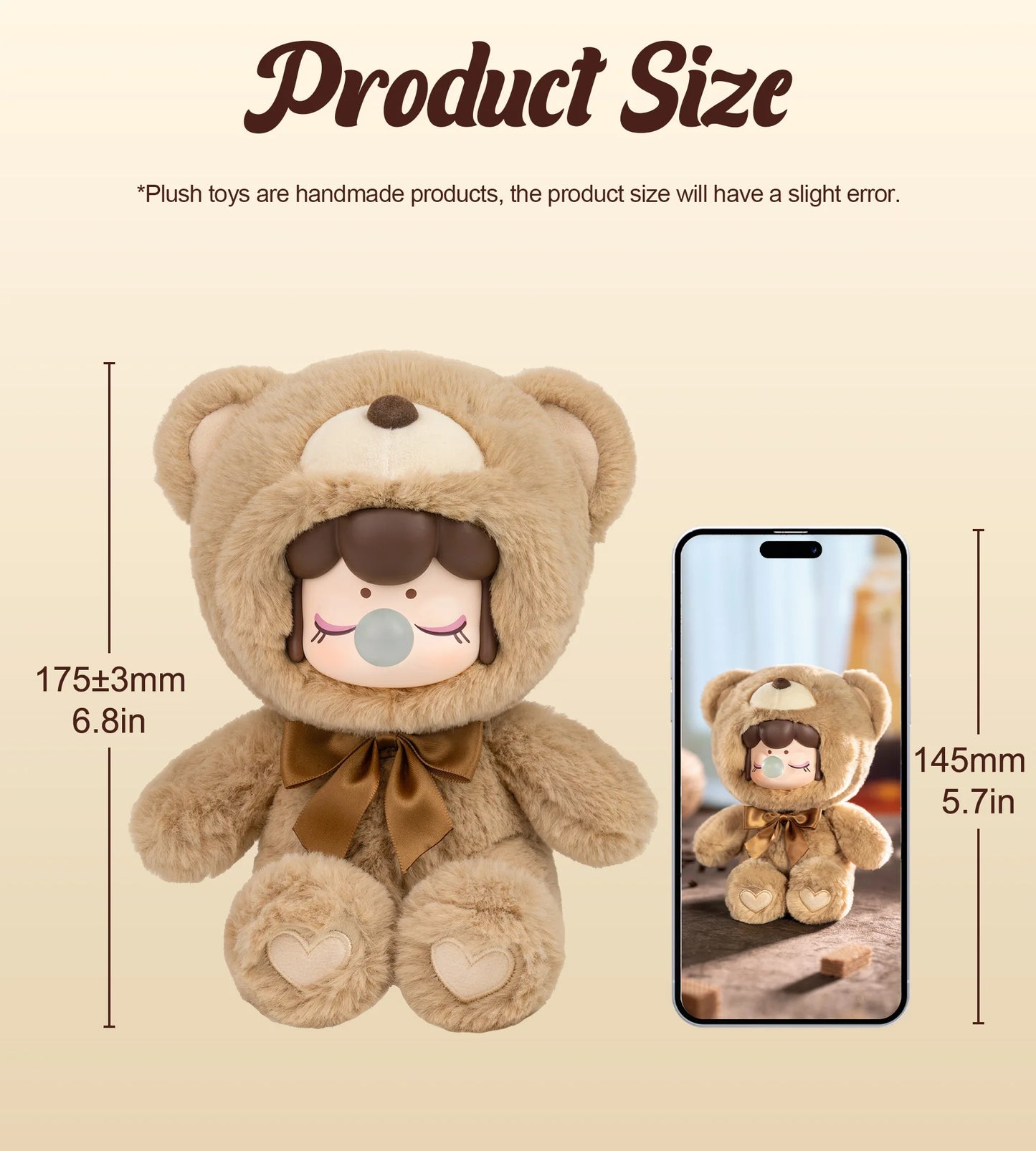 Rolife Nanci Chocolate Colorful Plush Bear Series Blind Box Figure